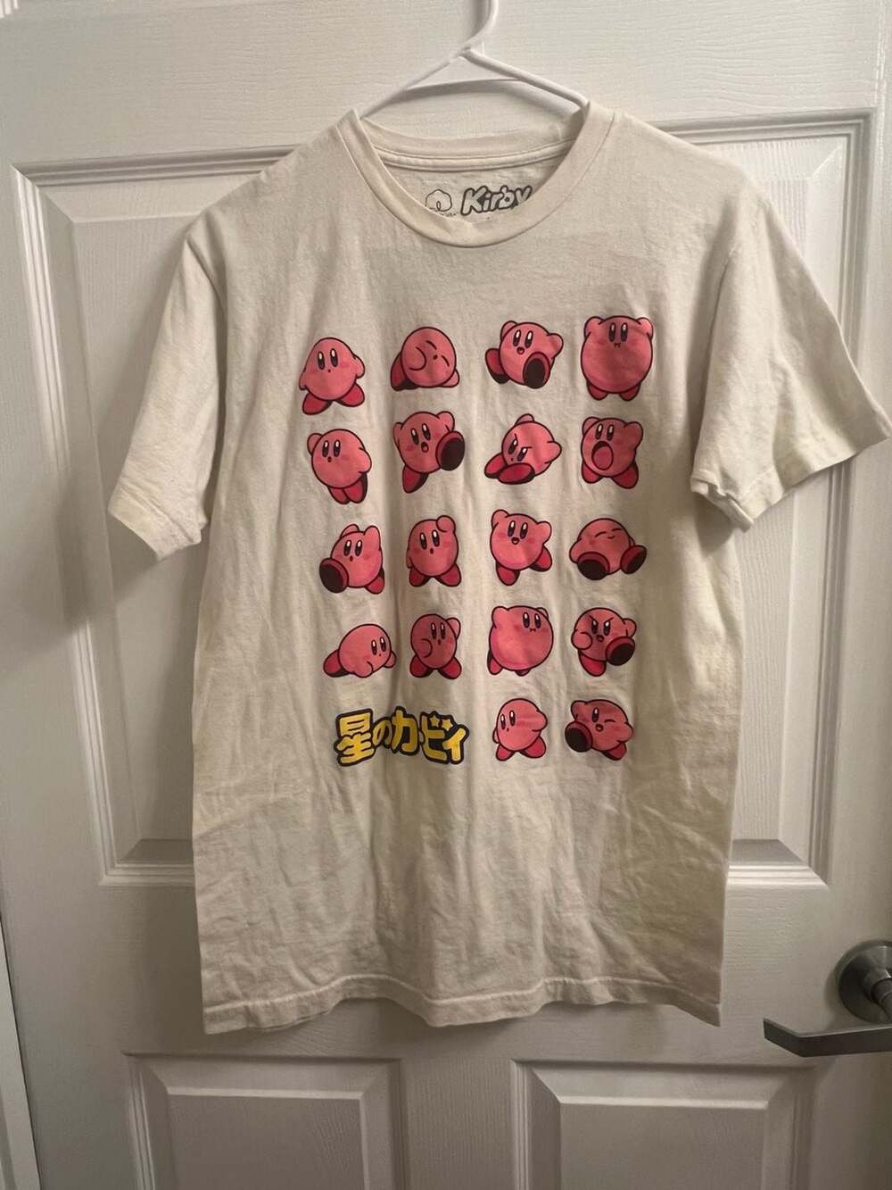 Kirby Expressions Grid Design Graphic T-Shirt Sz M
